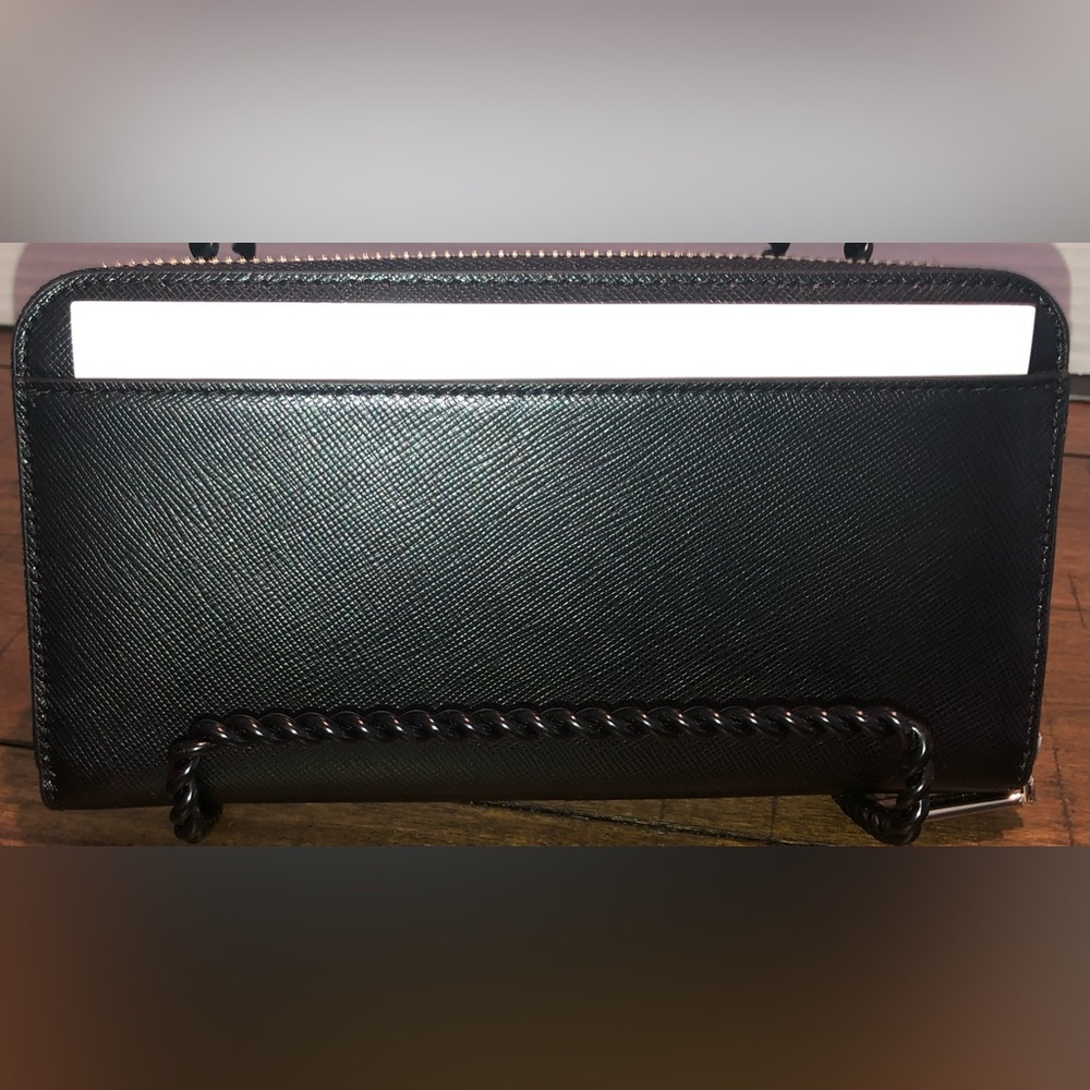 Kate Spade Large Continental Wallet | Black | Saffiano Leather | BNWT - Picture 2 of 7